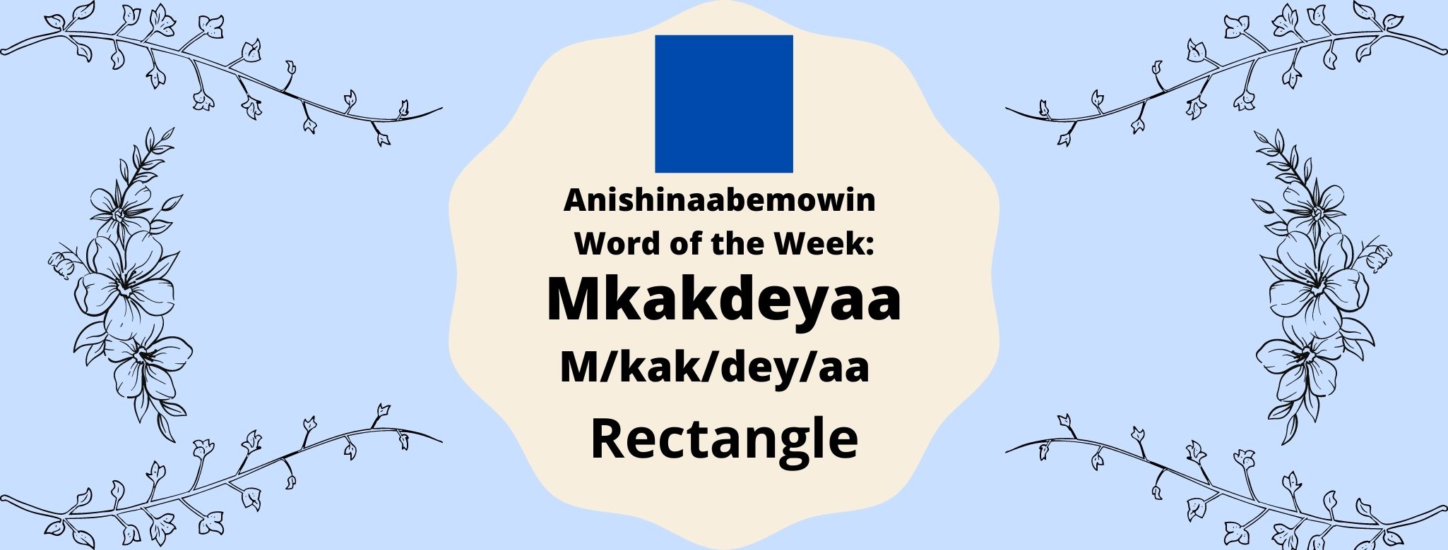 Anishinaabemowin Word of the Week Mkakdeyaa Mkakdeyaa Rectangle