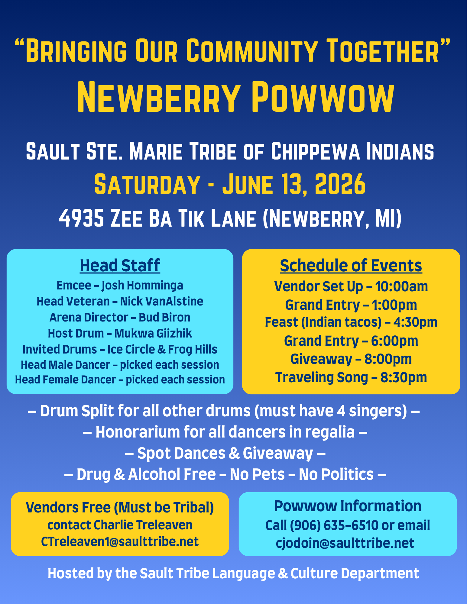 2026 Newberry Powwow Flyer