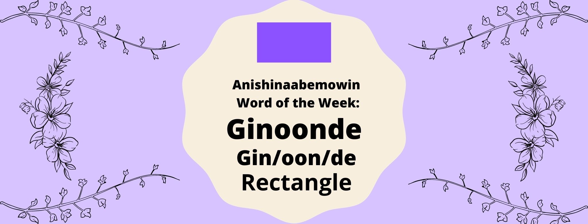 Anishinaabemowin Word of the Week Ginoonde Ginoonde Rectangle