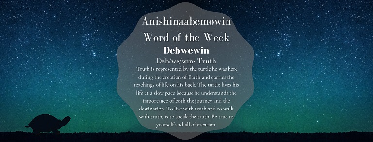 Anishinaabemowin Word of the Week Debwewin