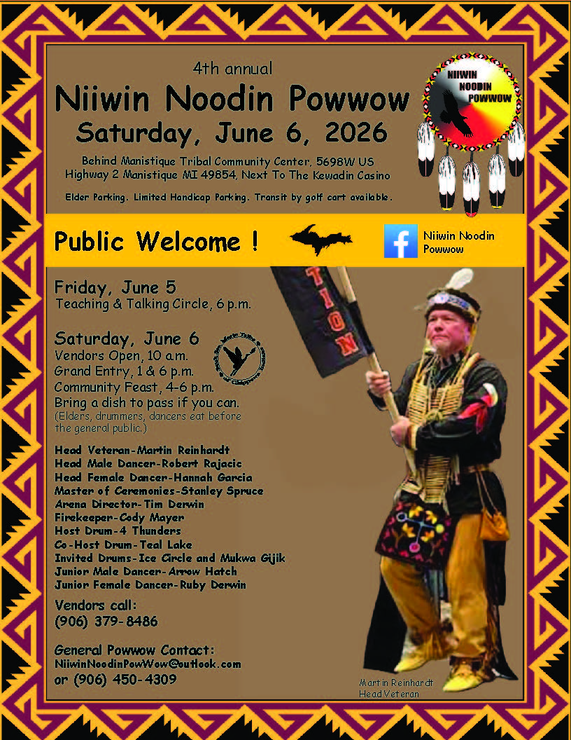 Niiwin Noodin Powwow Flyer